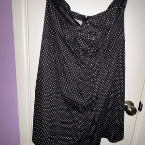 Torrid Black and White Polka Dot Strapless Dress